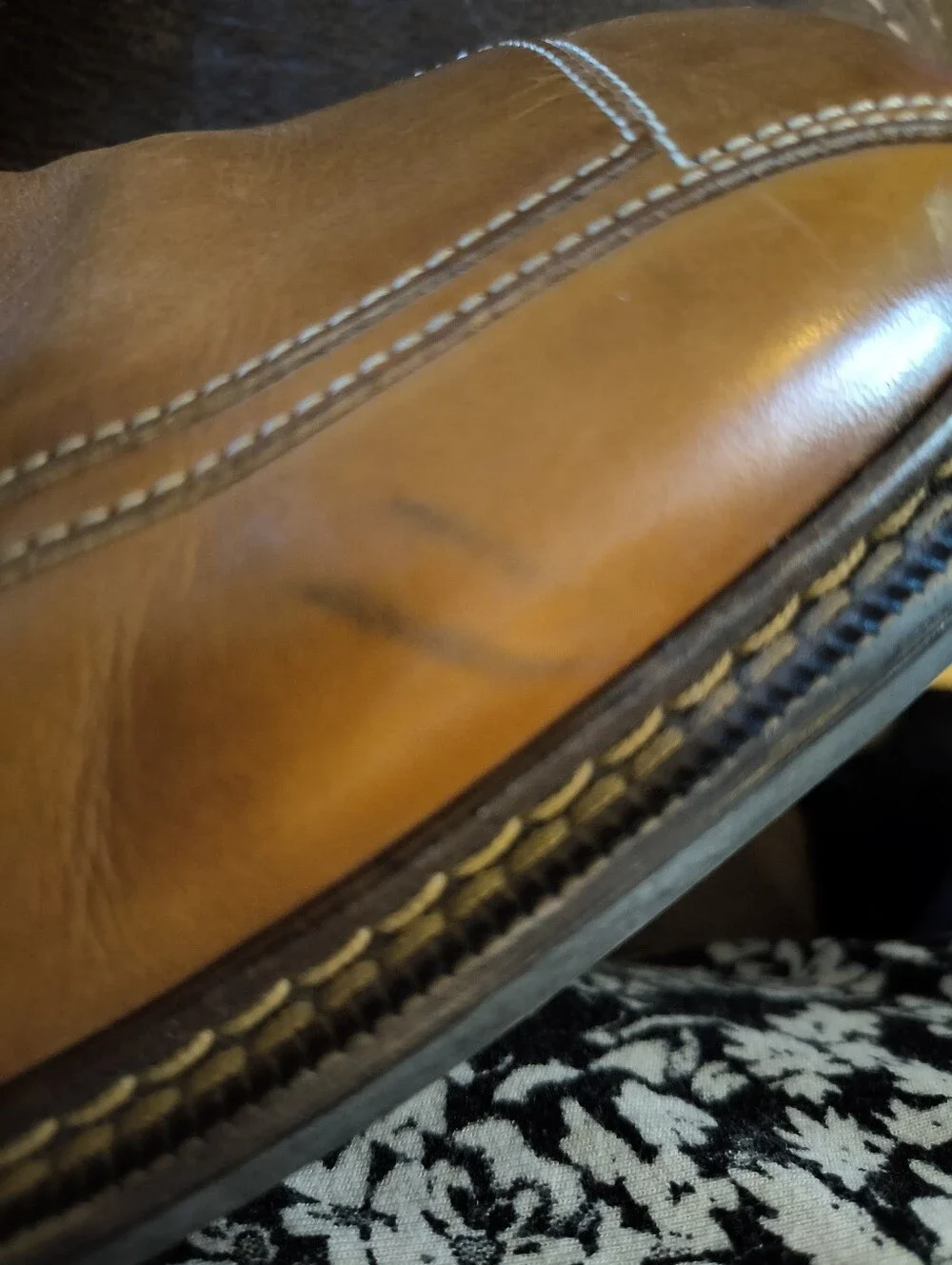 Covington Leather Upper Men Italian Shoes Brown Size 10D Lace Up